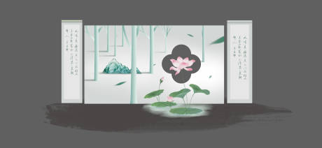 源文件下載【享設計】搜索編號：79080026246932962【荷花中式美陳】