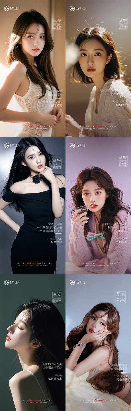源文件下载【医美早安图系列海报】编号：15550026787218943