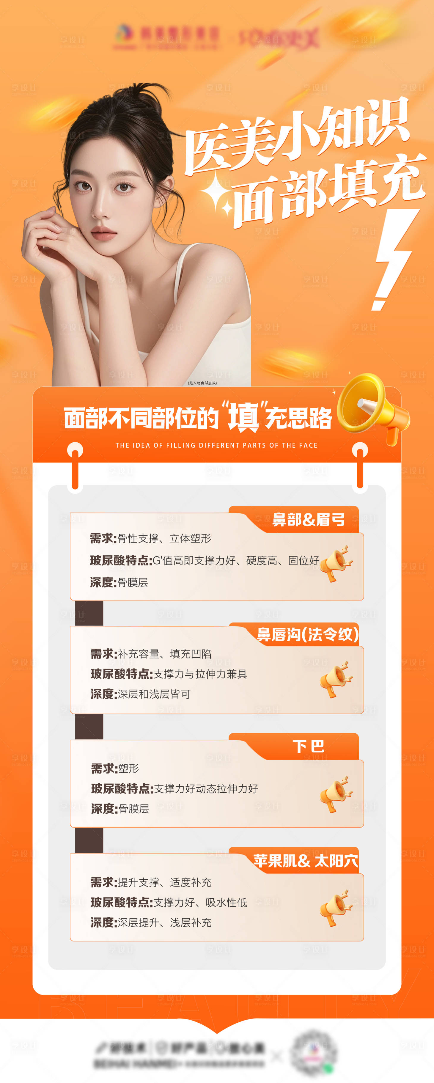 源文件下载【享设计】搜索编号：16440026588949627【面部填充科普海报】