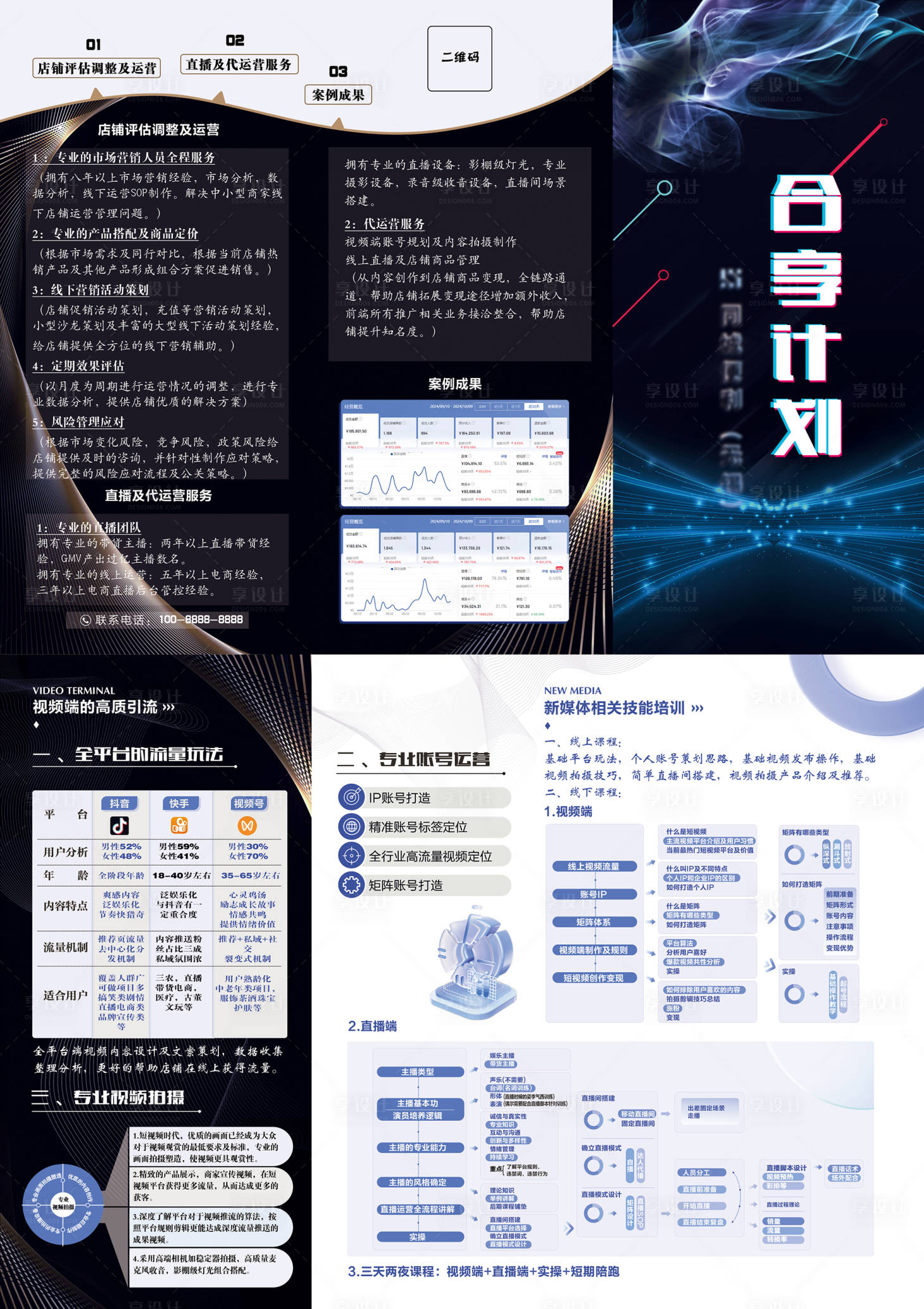 源文件下載【享設計】搜索編號：60270026937535106【科技三折頁設計】
