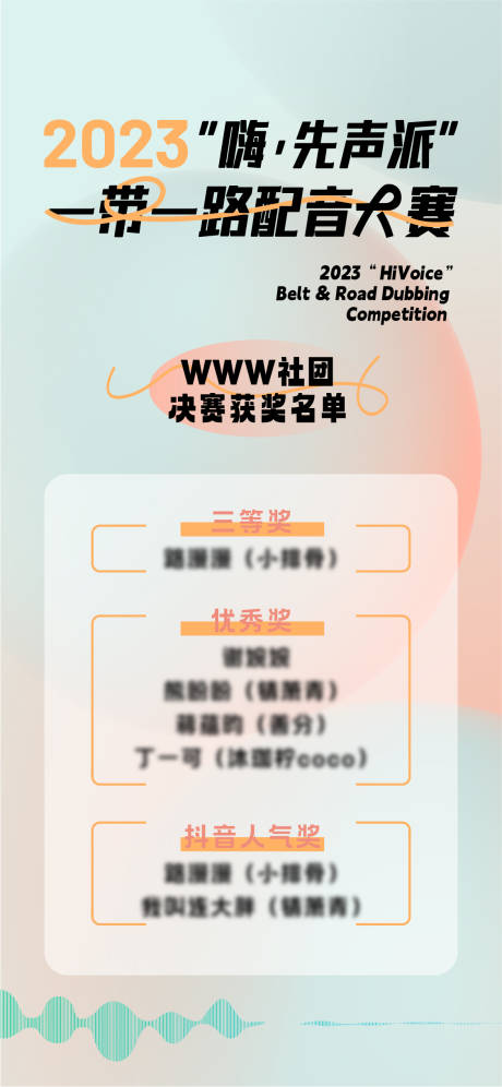 源文件下载【传媒配音社团获奖名单活动海报】编号：80910026970852696