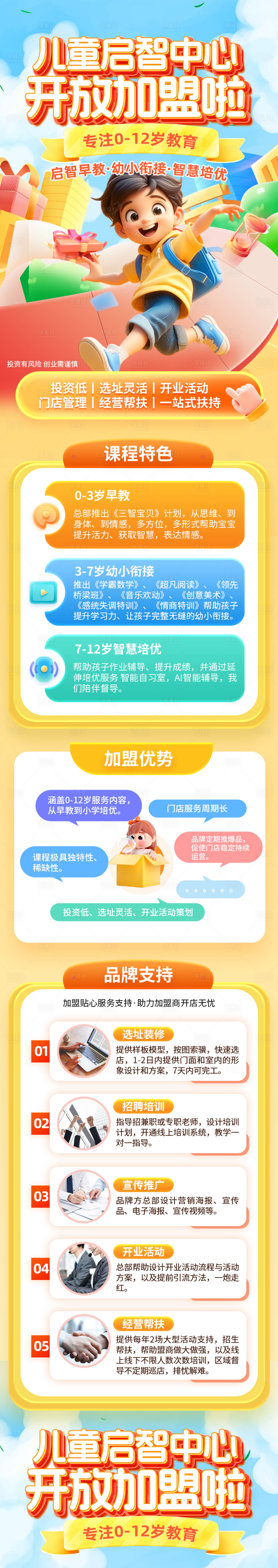 源文件下載【享設計】搜索編號：74010026607184945【兒童教育早教培訓落地頁長圖】