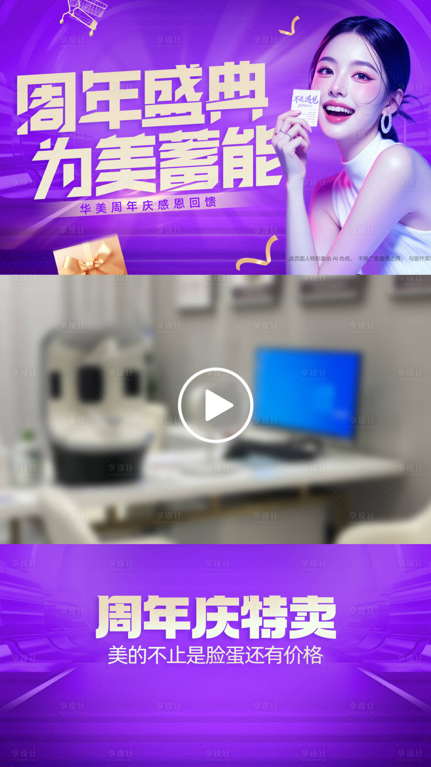 源文件下載【享設計】搜索編號：85640026643176473【醫美視頻背景框】