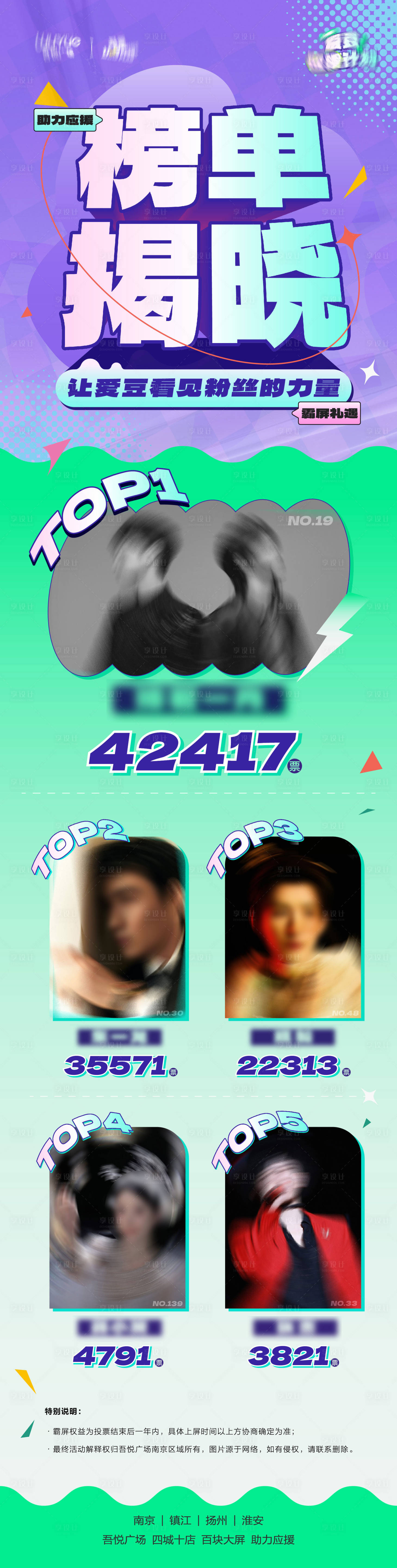 源文件下载【享设计】搜索编号：28500017398207085【应援榜单揭晓长图】