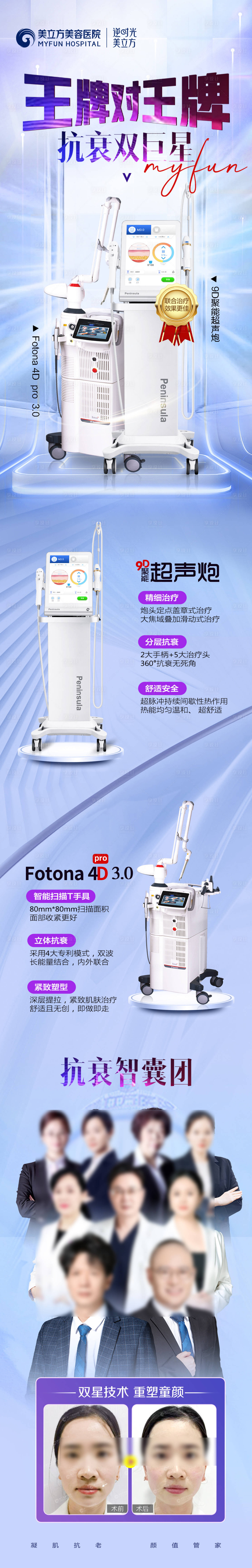 源文件下载【享设计】搜索编号：81100026840281655【医美整形王牌对王牌抗衰双巨星仪器案例】