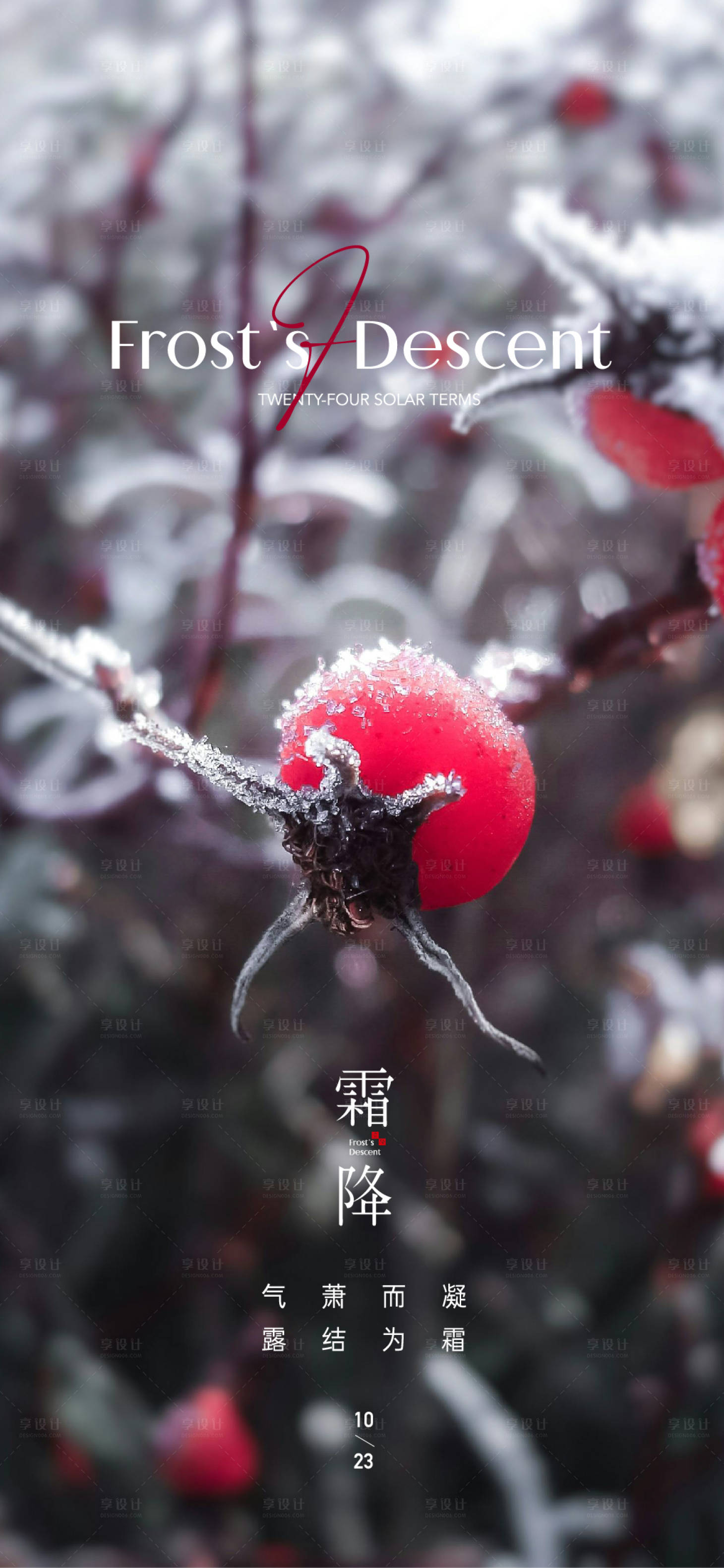 源文件下载【享设计】搜索编号：54290026771111151【霜降海报】