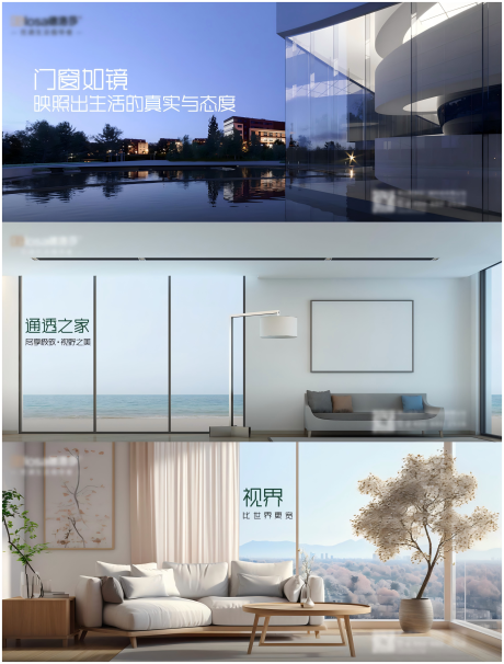 源文件下載【早安門窗別墅產品極簡設計海報】編號：61040026557322240