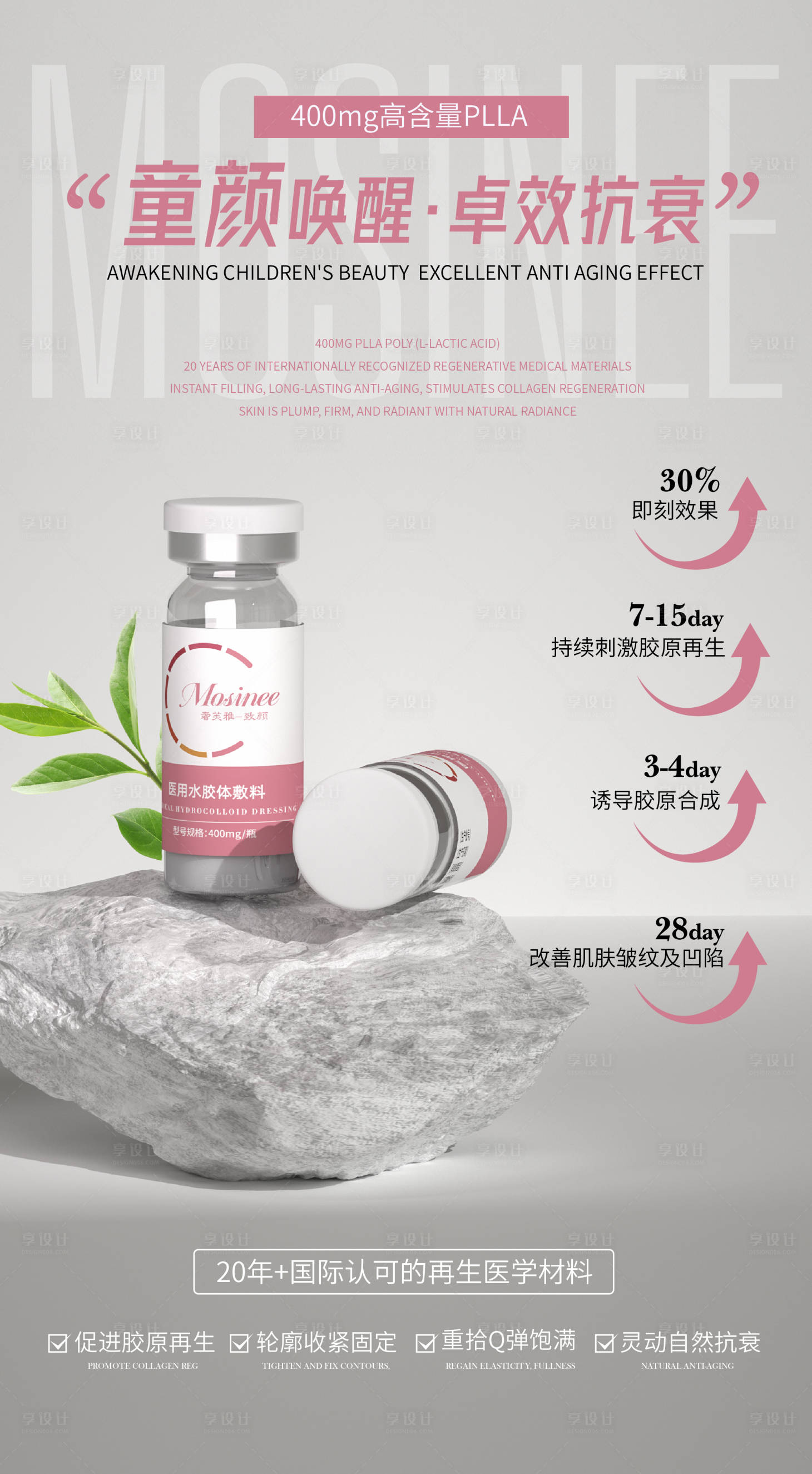 源文件下载【享设计】搜索编号：77110026890906283【面部童颜胶原再生海报】