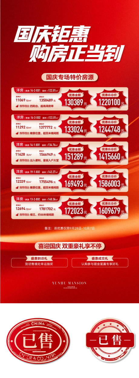 源文件下載【地產(chǎn)特價(jià)房源喜慶海報(bào)】編號(hào)：46120026578663870