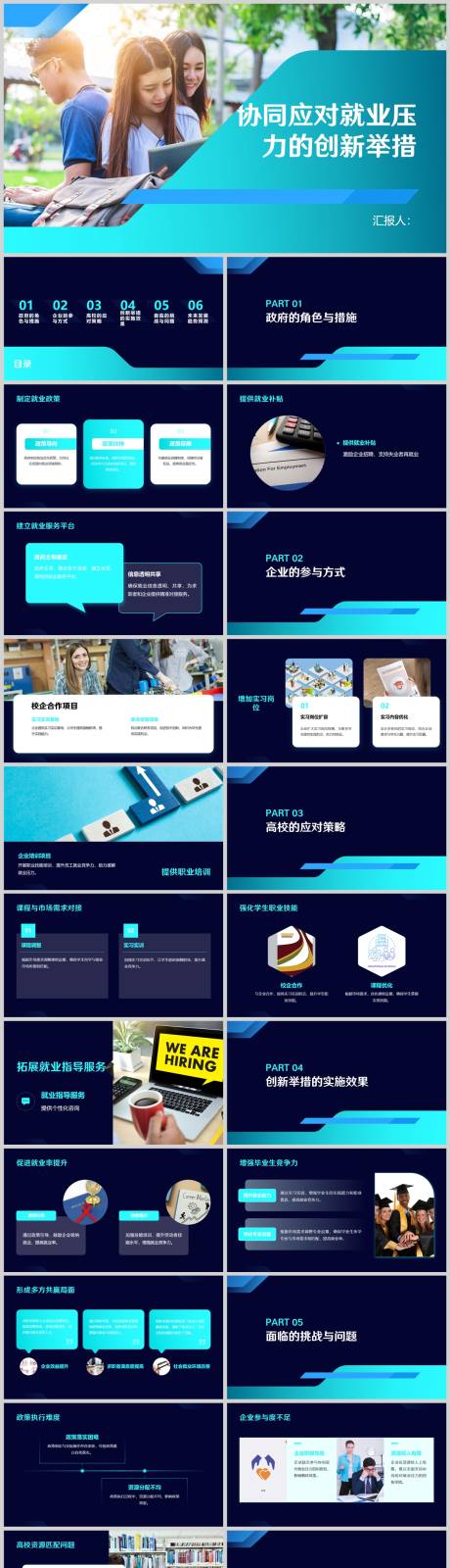 协同应对就业压力的创新举措PPT