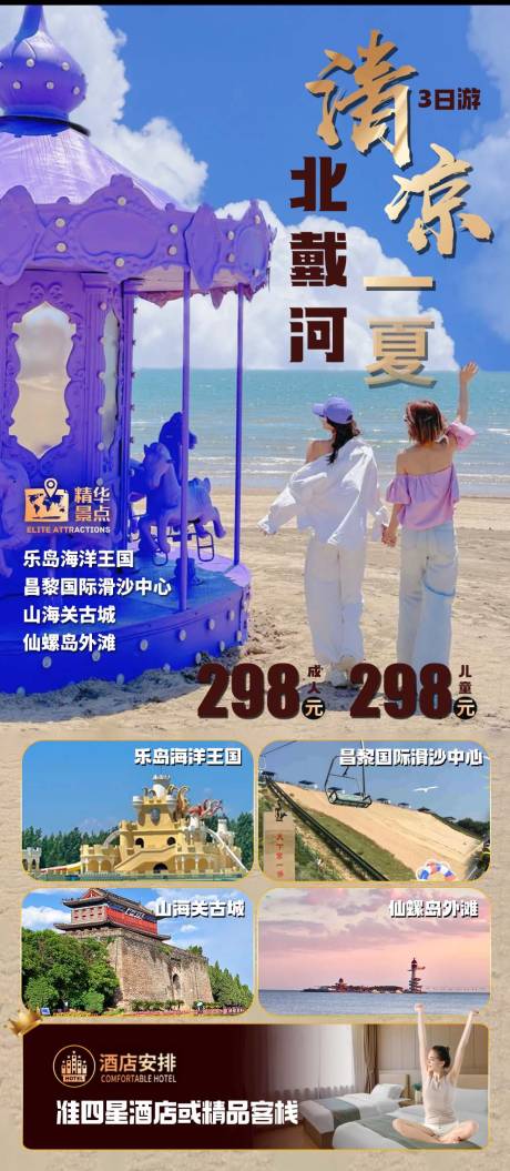 源文件下载【夏季海边旅游海报】编号：75650026561176639