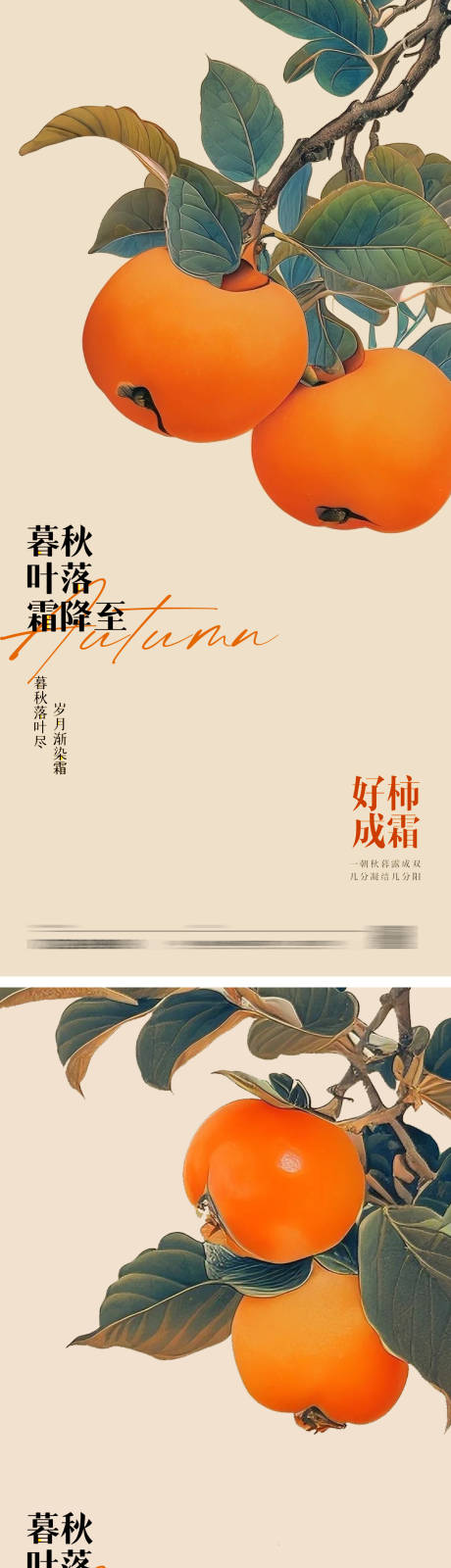 源文件下载【霜降节气海报】编号：25970026671998037