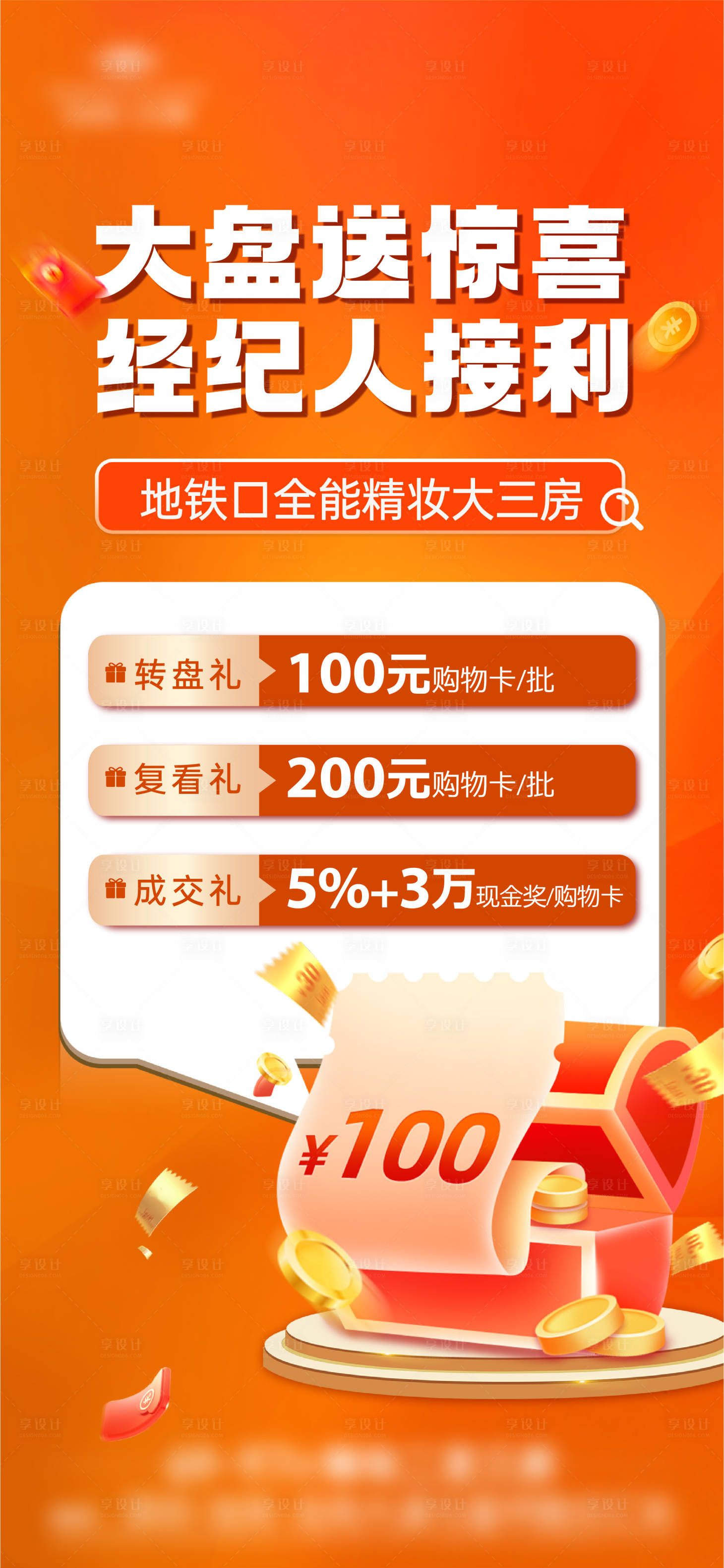 源文件下載【享設計】搜索編號：51640026663811898【渠道促銷帶看海報】