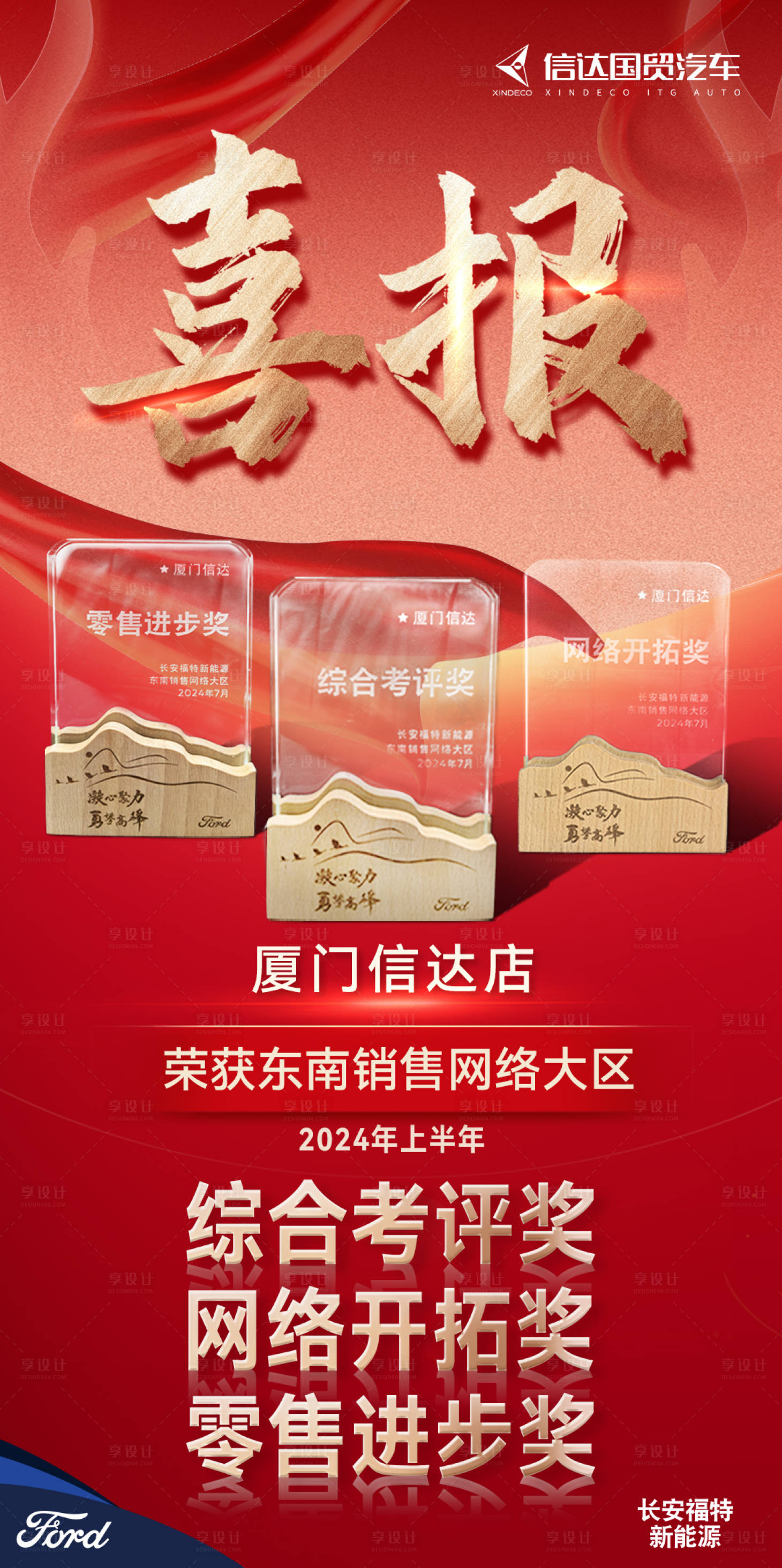 源文件下载【享设计】搜索编号：33530026983415001【喜报奖杯展示海报】