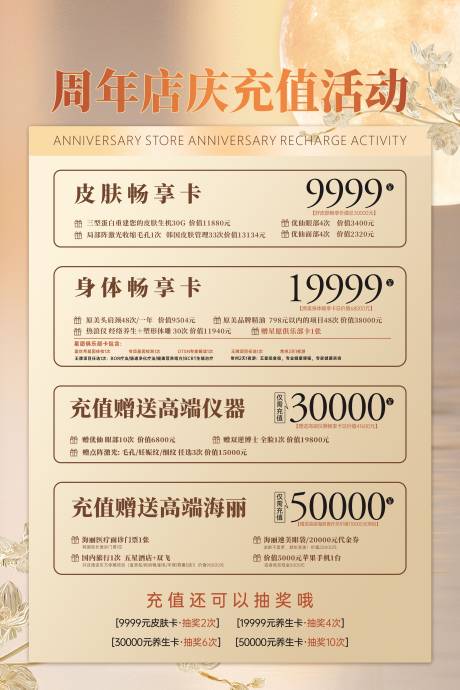 源文件下载【医美美容周年店庆充值活动海报】编号：71850026717788095