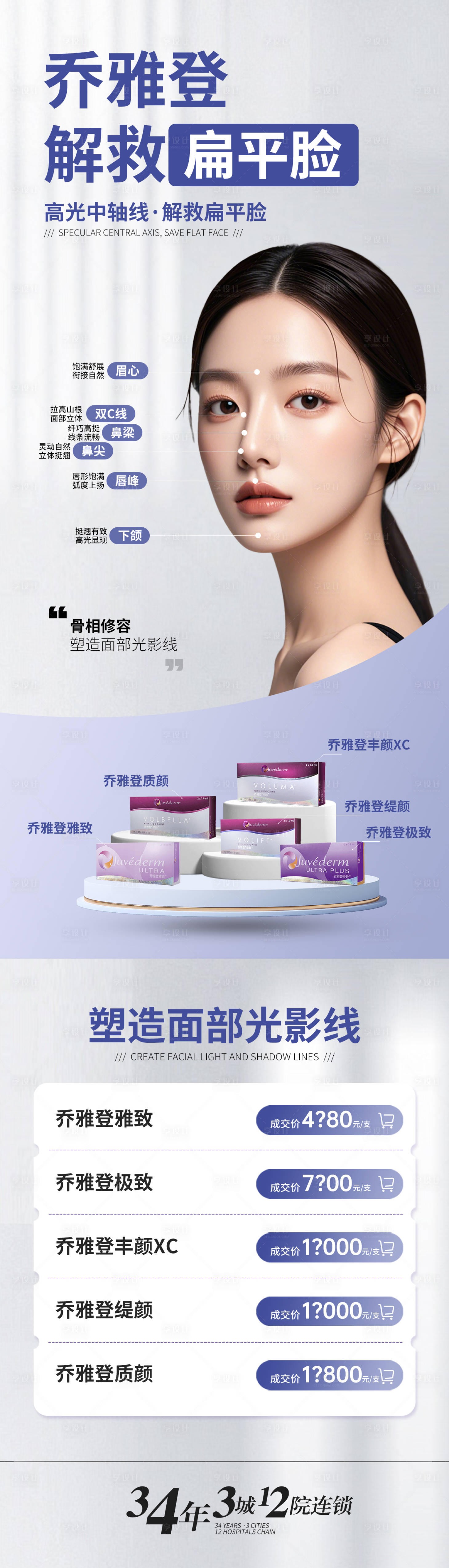源文件下载【享设计】搜索编号：97710026671497040【乔雅登医美海报】
