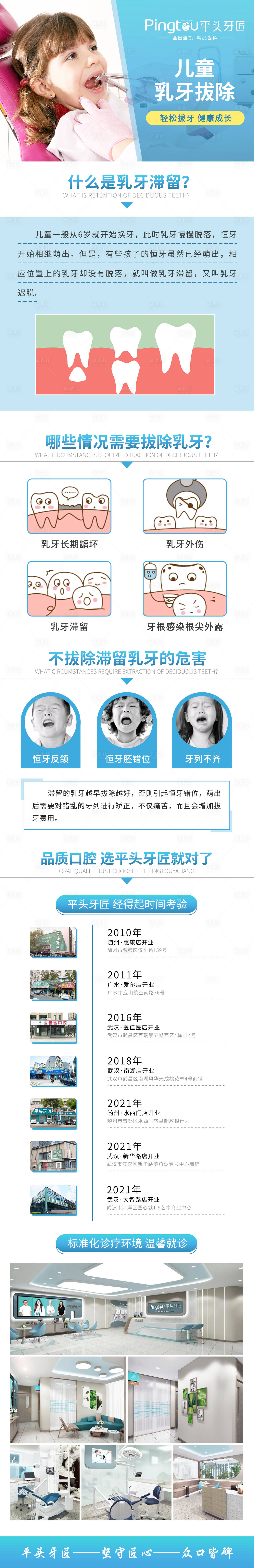 源文件下载【口腔儿童乳牙拔除详情页】编号：46640026732277037
