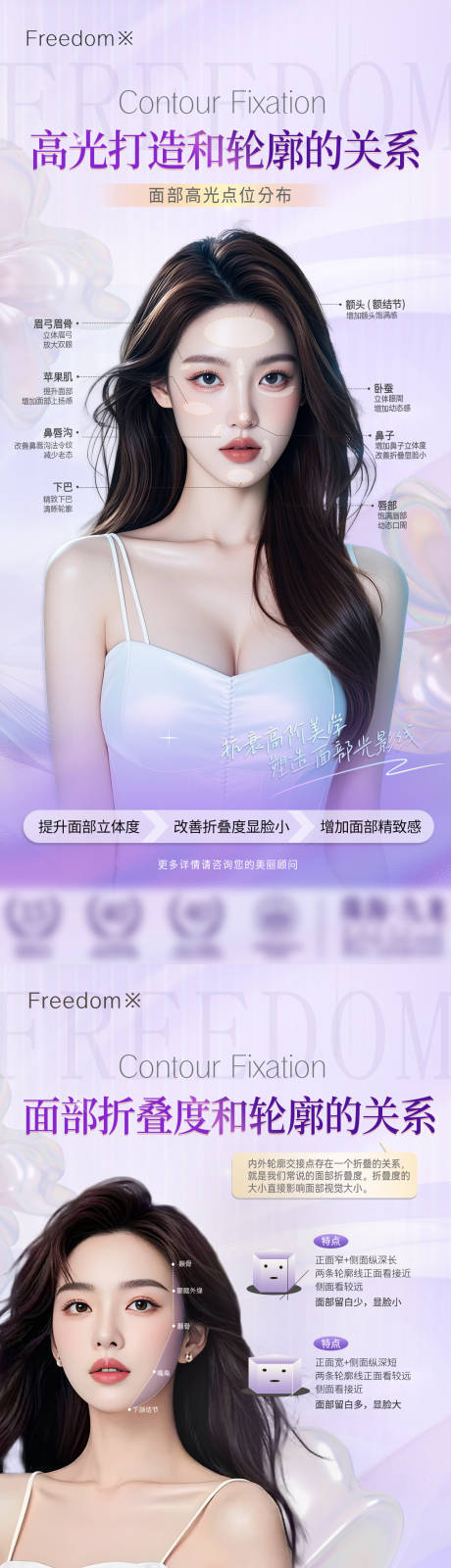 源文件下載【享設計】搜索編號：67730026577159277【醫美高光打造和輪廓海報】