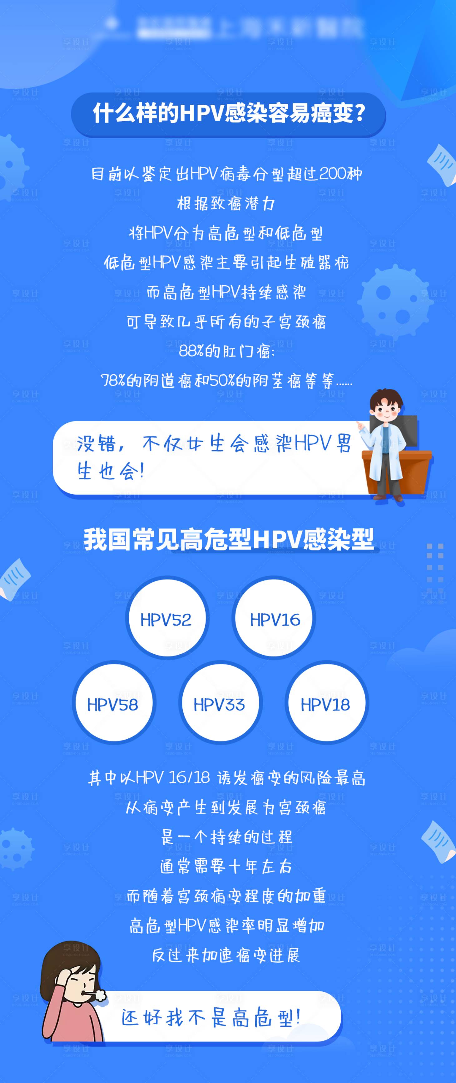 源文件下載【享設計】搜索編號：78740026582507392【HPV感染容易癌變科普海報】