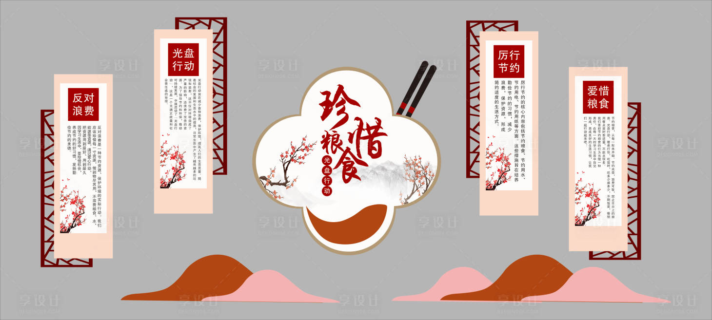 源文件下载【珍惜粮食文化墙】编号：32570026990015890