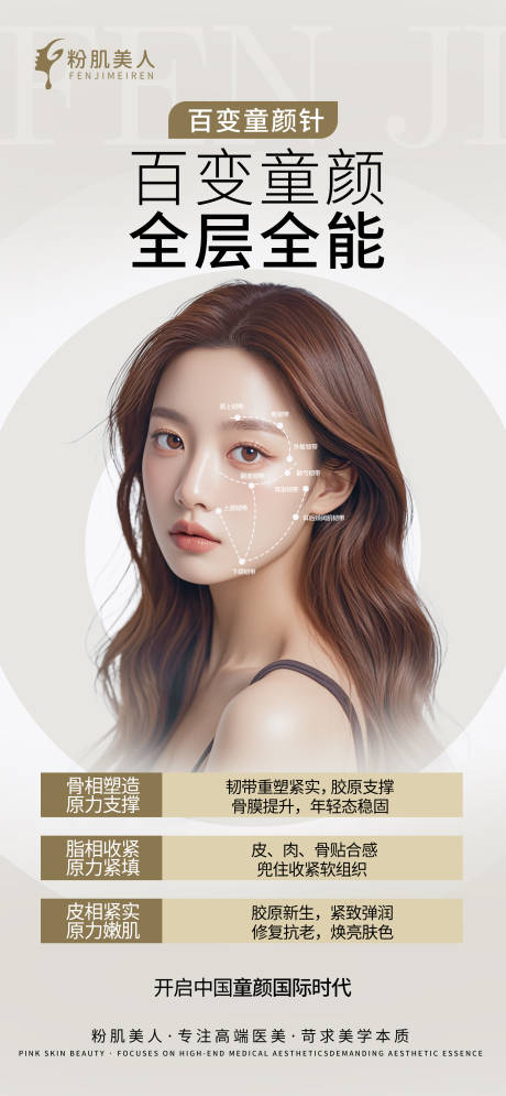 源文件下载【医美整形童颜针模特海报宣传】编号：84060026600617350