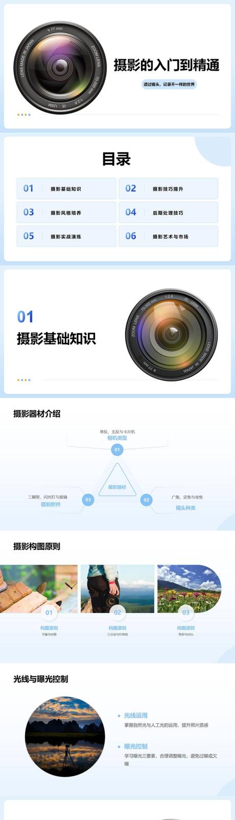 源文件下載【享設計】搜索編號：53600026595311059【攝影的入門到精通PPT】