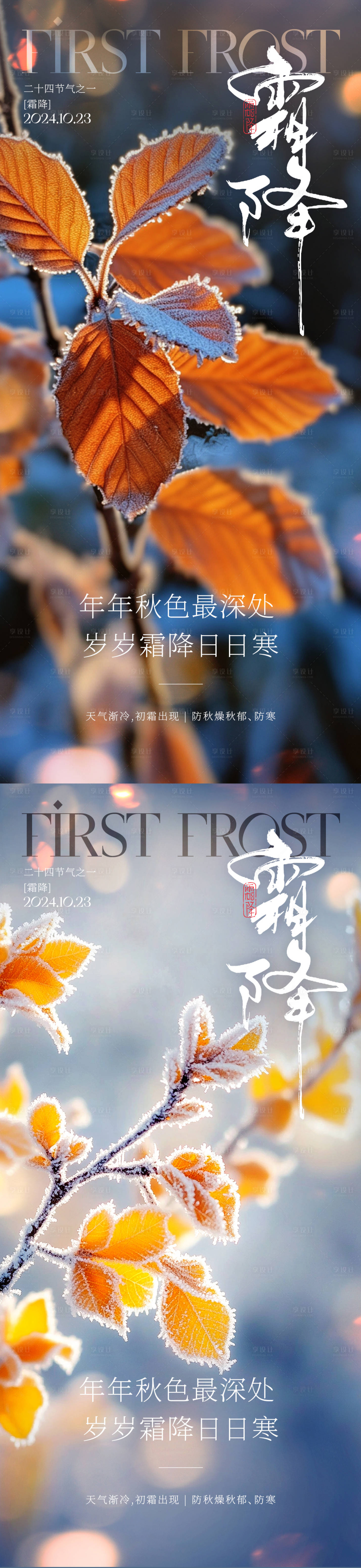 源文件下載【霜降系列海報】編號：15180026649827050