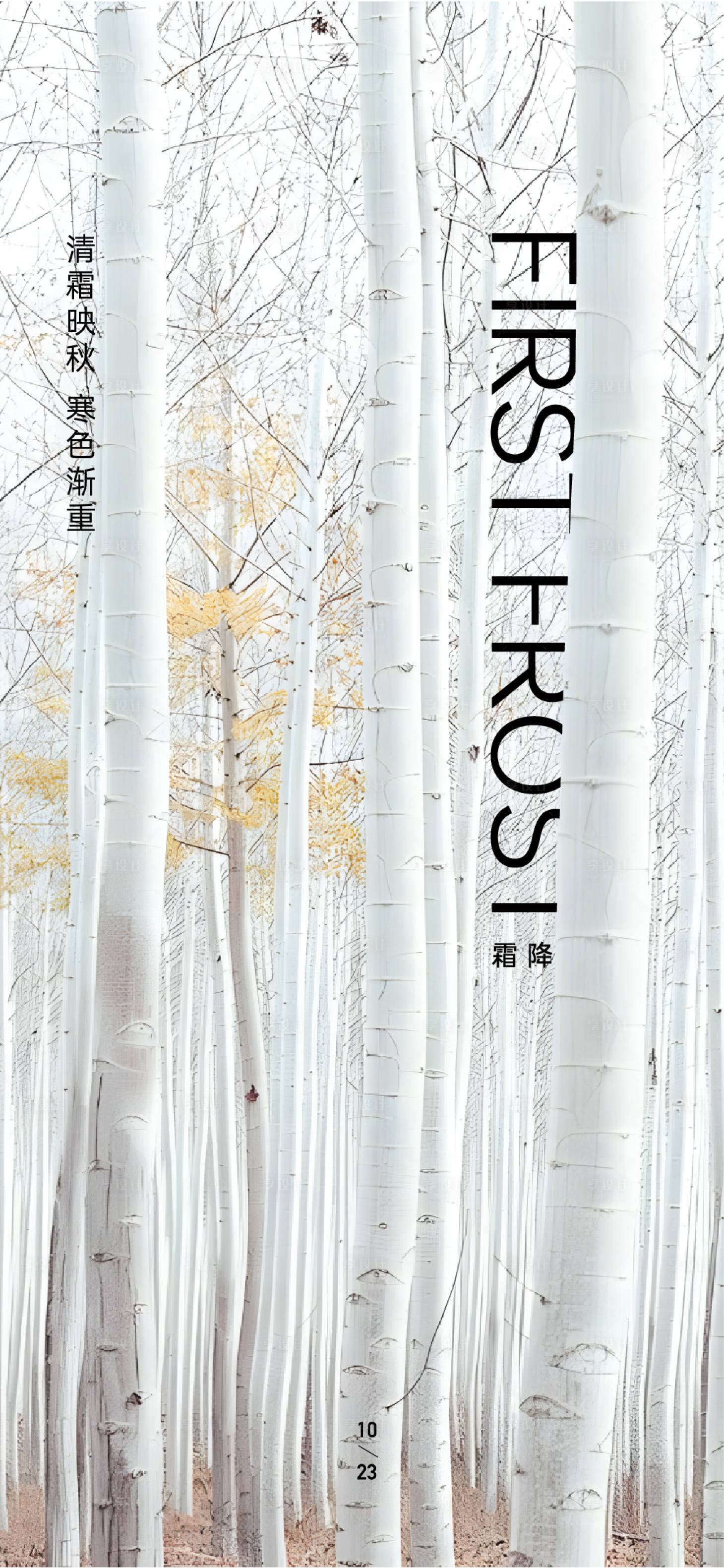 源文件下載【霜降海報】編號：77410026794774591