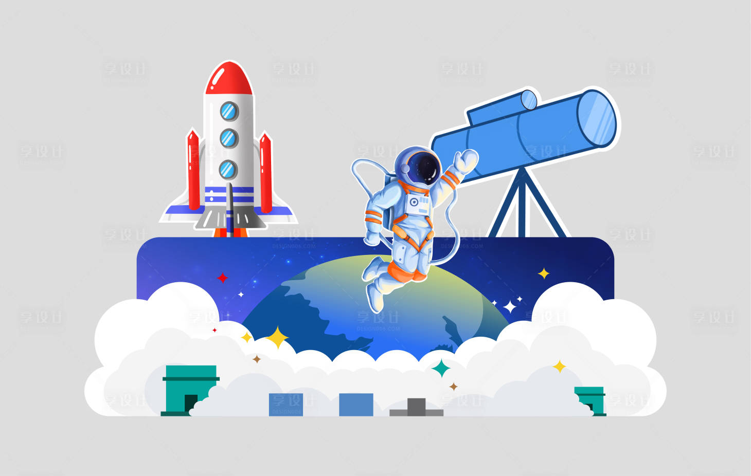 源文件下载【享设计】搜索编号：46820026627377808【航天科技美陈】