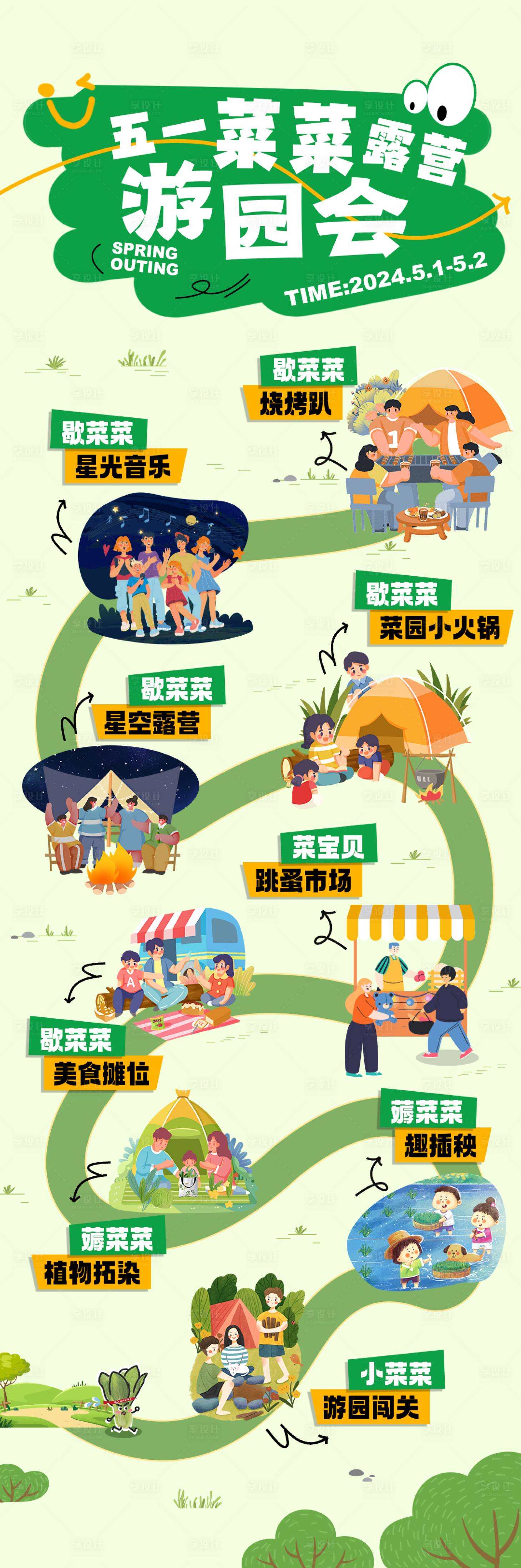 源文件下載【享設計】搜索編號：88320026801457024【五一市集露營游園會海報】
