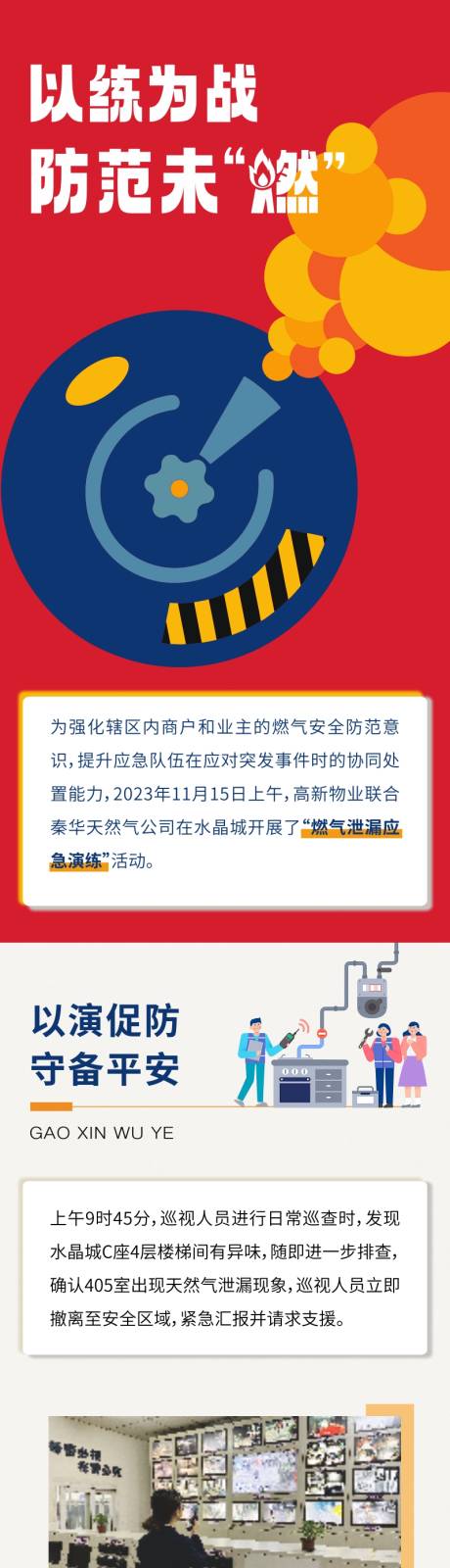 源文件下載【享設計】搜索編號：13930026703918779【物業燃氣安全防范長圖專題設計】