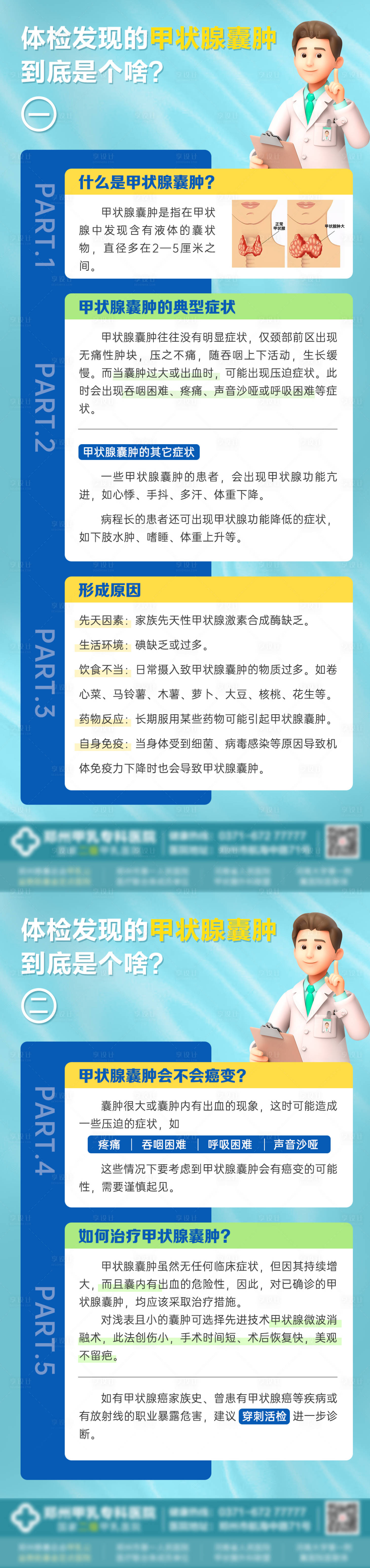 源文件下载【科普体检发现的甲状腺囊肿海报】编号：47490026597106470