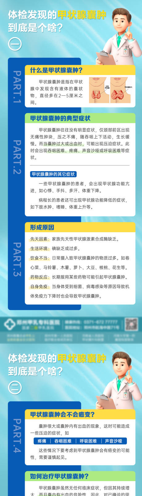 科普体检发现的甲状腺囊肿海报