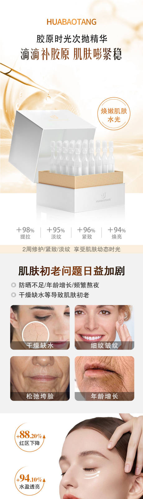 源文件下载【享设计】搜索编号：40110026765559231【化妆品电商详情页胶原时光新肌次抛精华】