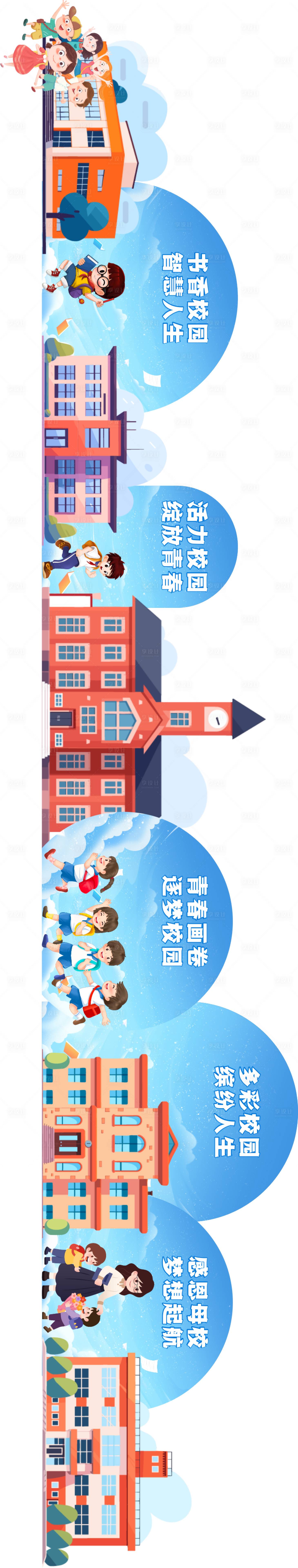 源文件下載【享設計】搜索編號：84460026864421494【學校異形拍照背景板】