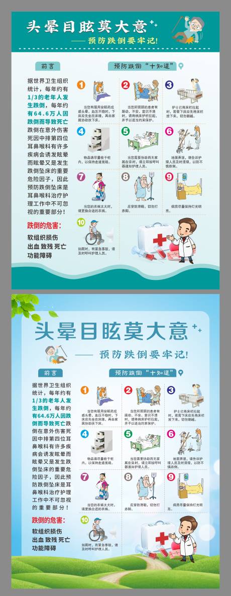 防跌倒十知道海报