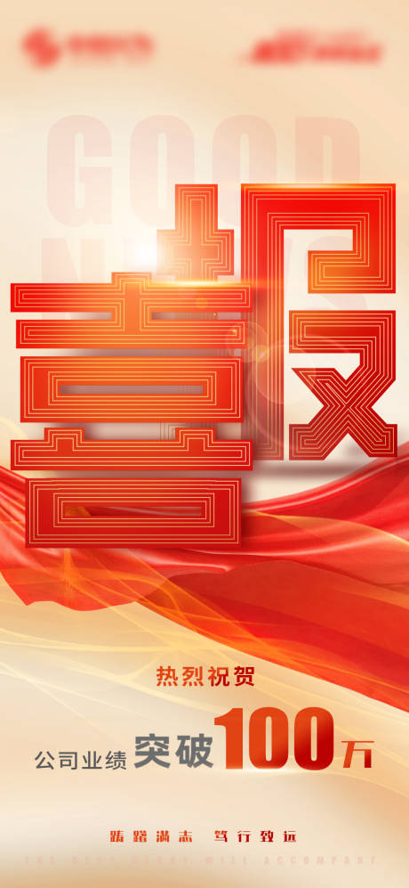 源文件下载【公司业绩百万喜报海报】编号：79470026694346665