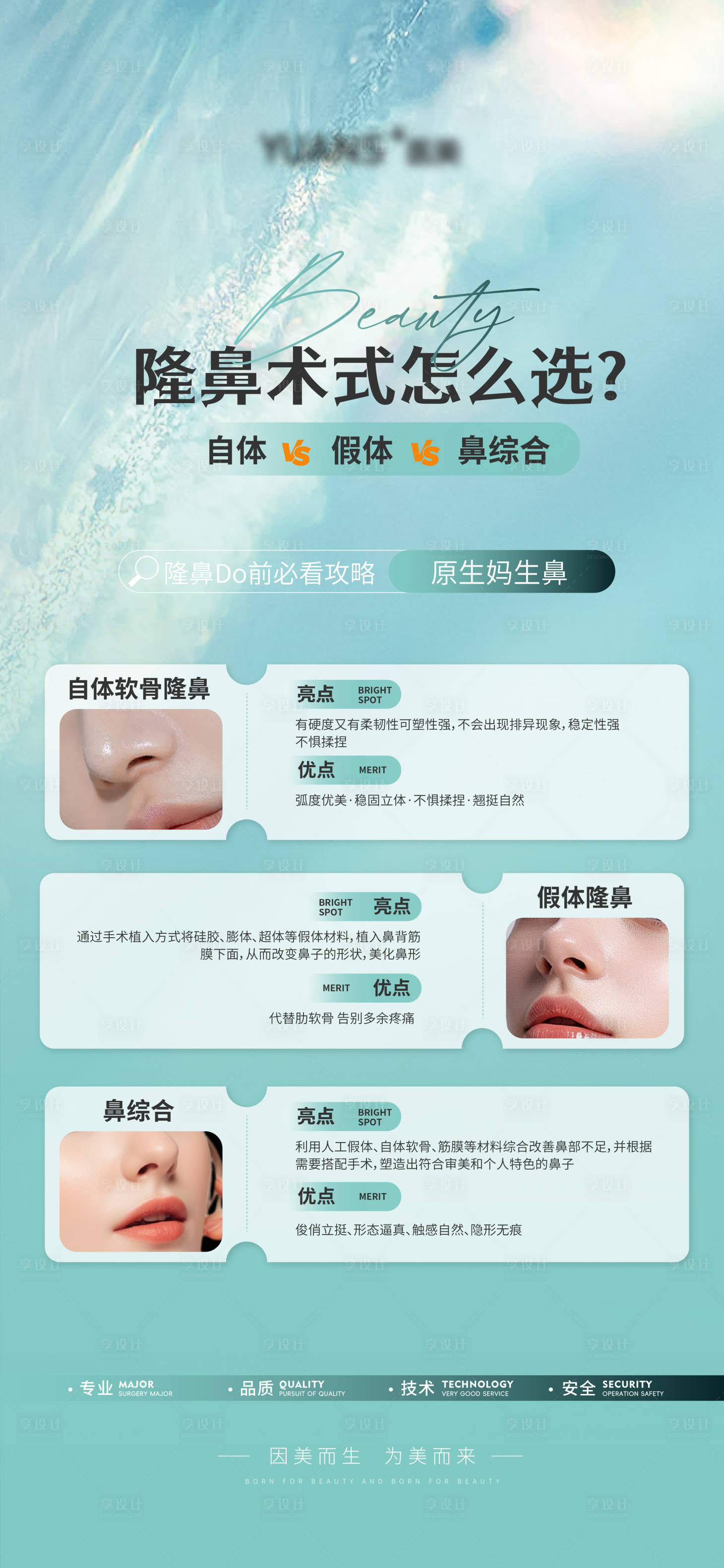 源文件下载【享设计】搜索编号：34750026963994409【医美隆鼻科普海报】
