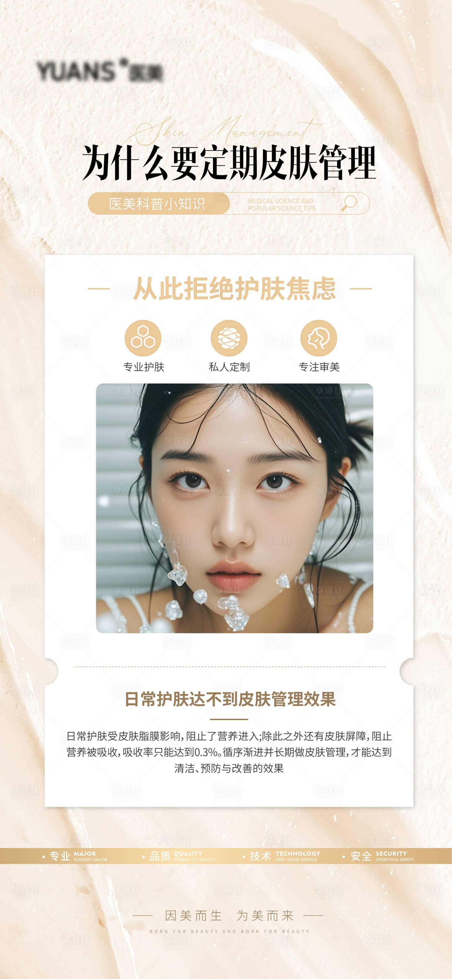 源文件下載【享設計】搜索編號：14440026730614507【醫美皮膚管理科普】