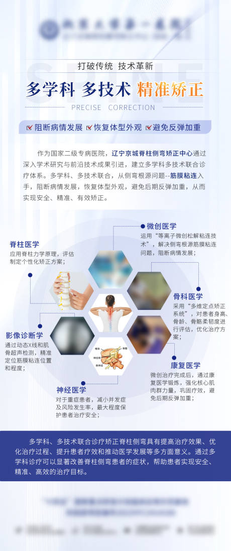 医疗技术精准矫正科普海报