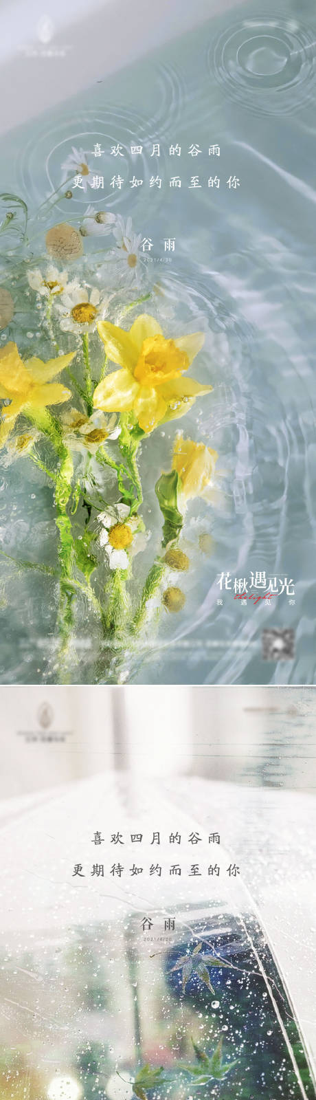 源文件下载【谷雨节气海报  】编号：48790026940554482