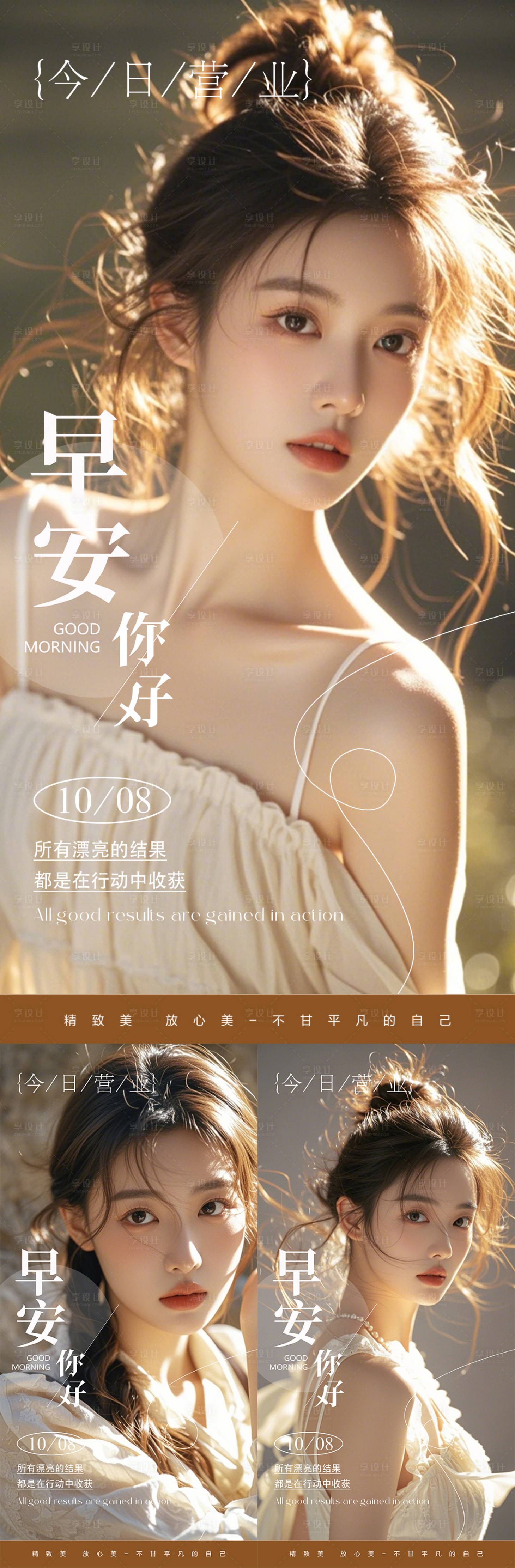 源文件下載【享設(shè)計(jì)】搜索編號：69890026560918680【醫(yī)美整形早安系列海報(bào)】