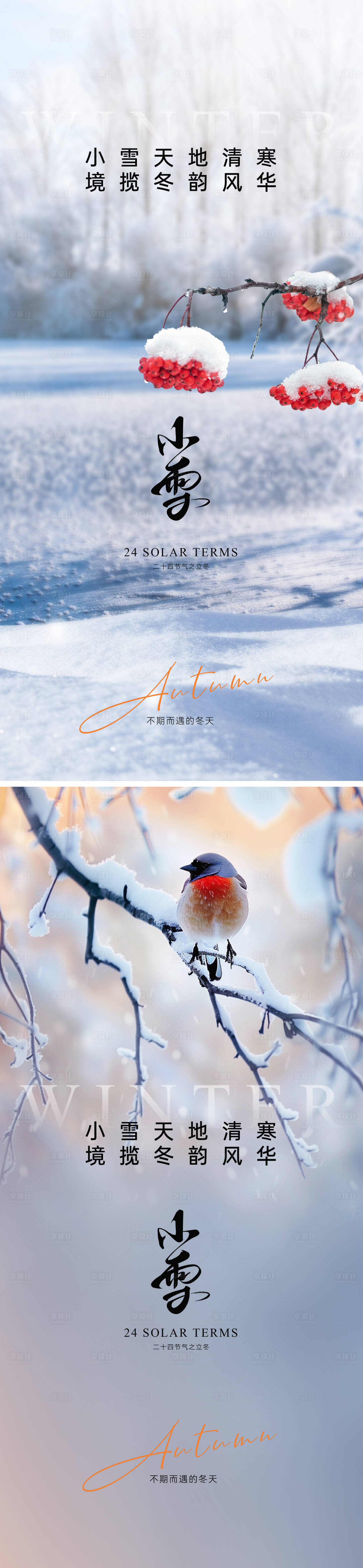 源文件下載【享設計】搜索編號：88810026895269588【小雪海報】