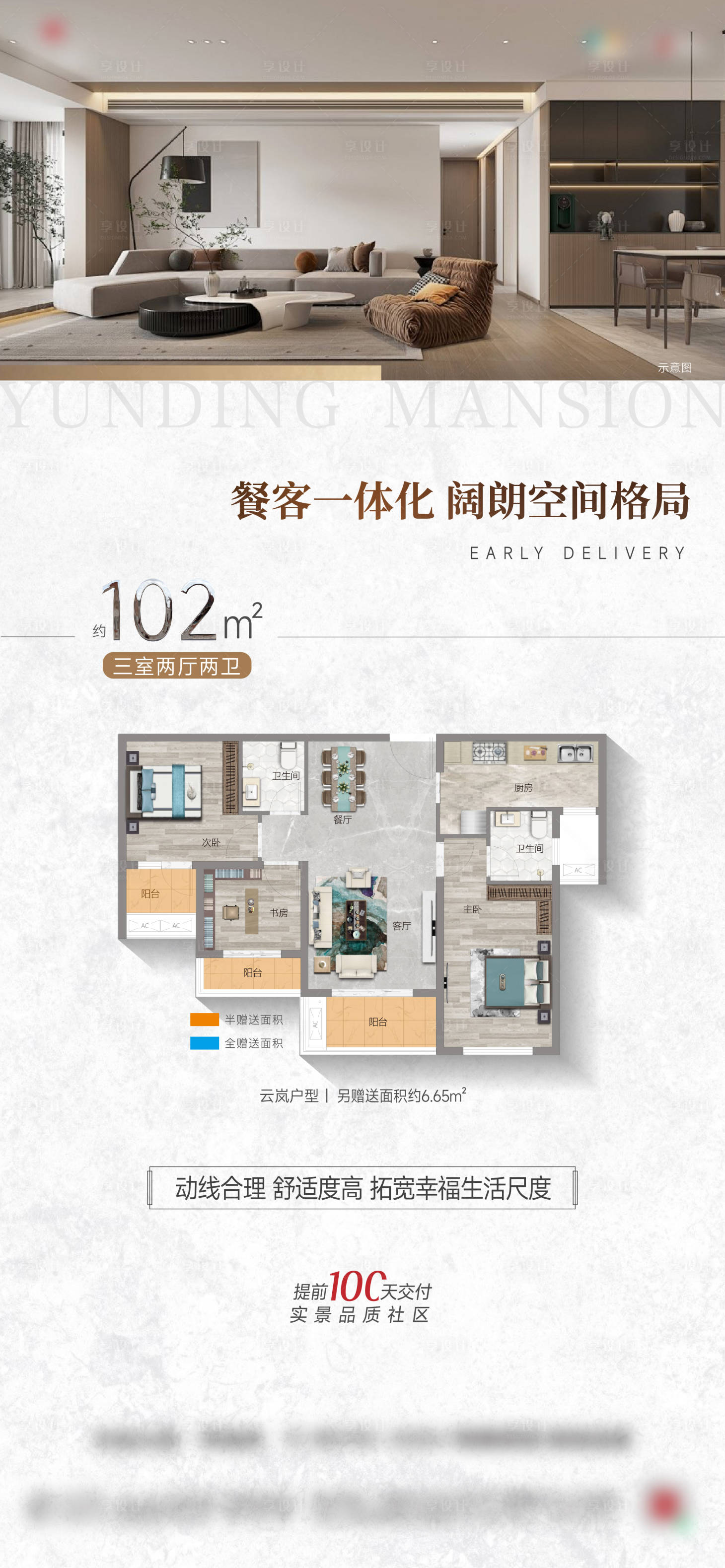 源文件下載【享設(shè)計】搜索編號：81990026752893052【地產(chǎn)戶型洋房配套價值點】