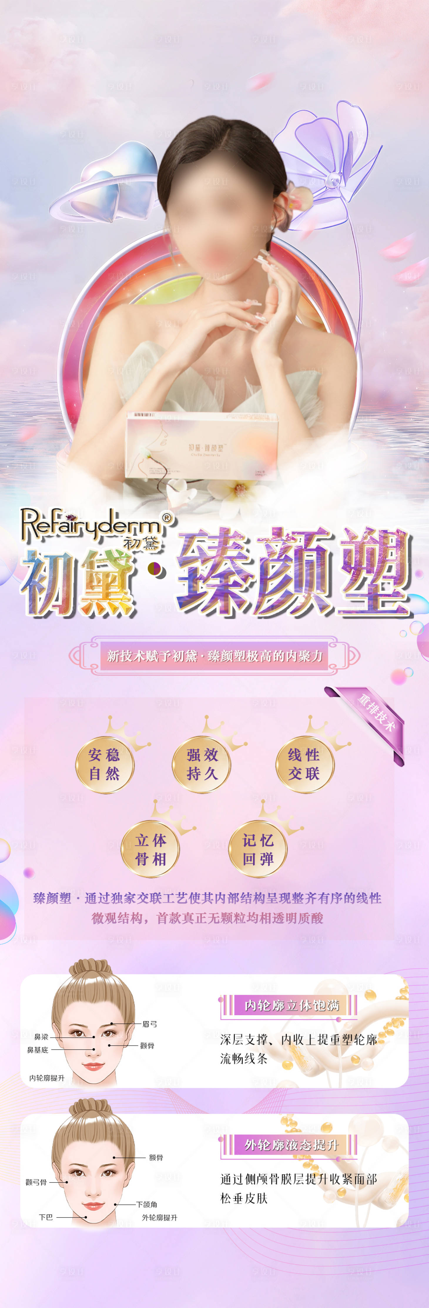 源文件下載【享設計】搜索編號：72210026839447065【醫美產品海報臻顏塑】