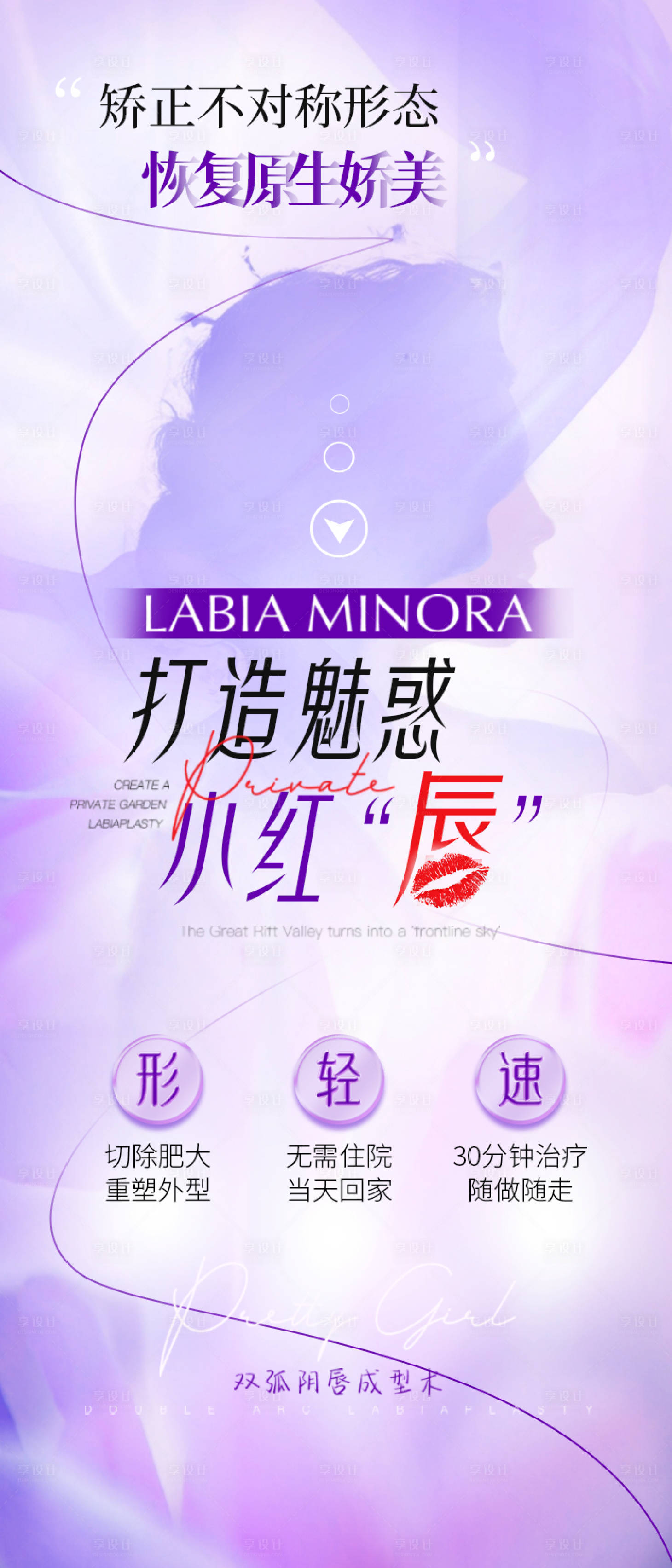 源文件下载【享设计】搜索编号：35840026910081459【医美私密双弧阴唇成型术  】