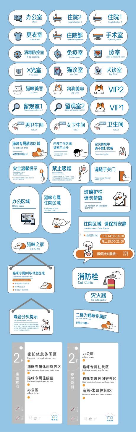 源文件下载【宠物医院创意导视牌】编号：47430026972329077