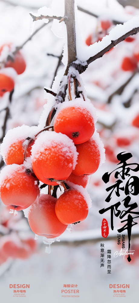 源文件下載【享設計】搜索編號：23210026740953834【霜降柿子海報】