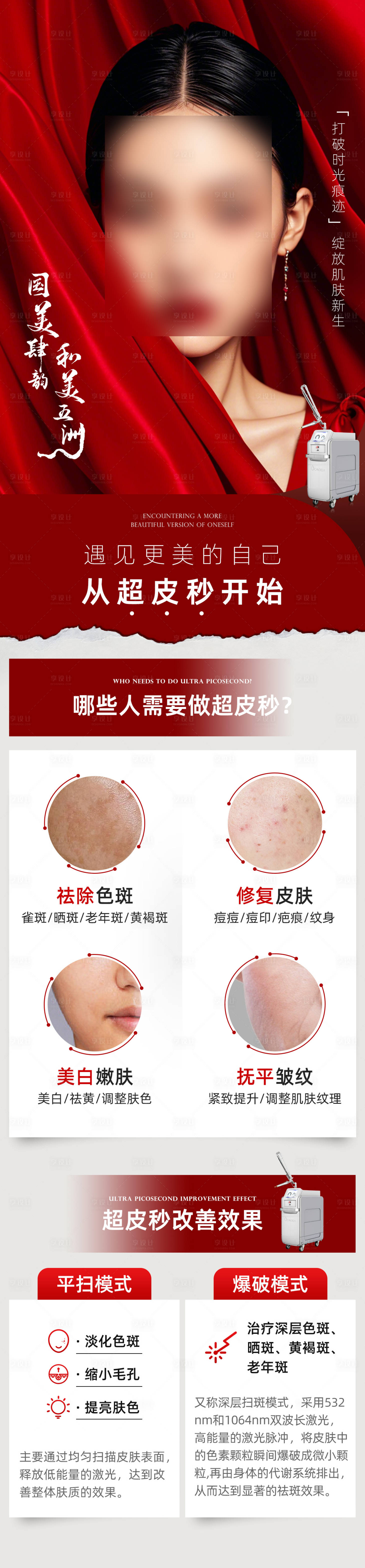 源文件下载【享设计】搜索编号：85260026615418222【医美皮肤超皮秒海报】