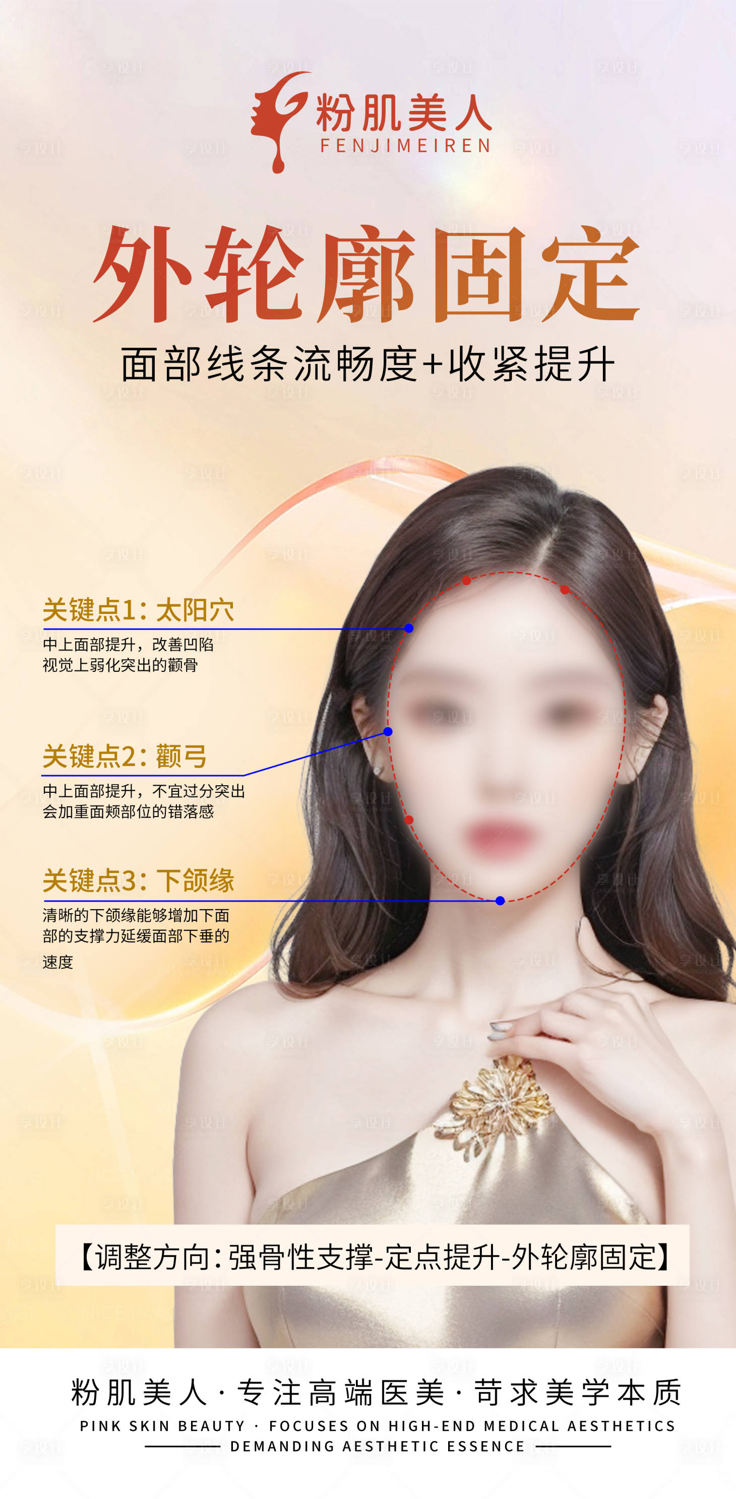 源文件下载【享设计】搜索编号：67020026825553001【医美整形轮廓固定海报 】